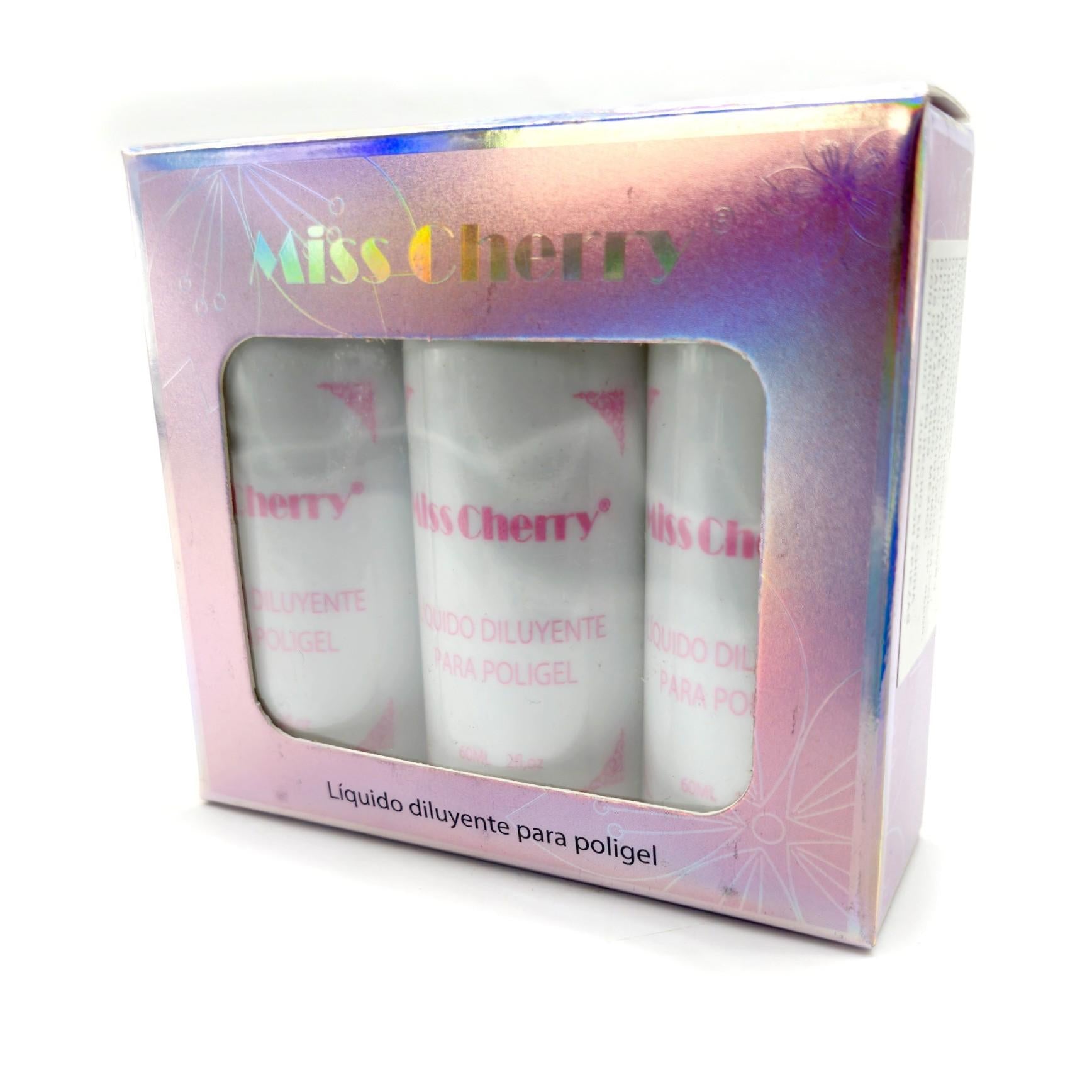 Miss Cherry  Líquido Diluyente para Polygel Uñas Arte Nails Gel Esmalte 3 PIEZAS