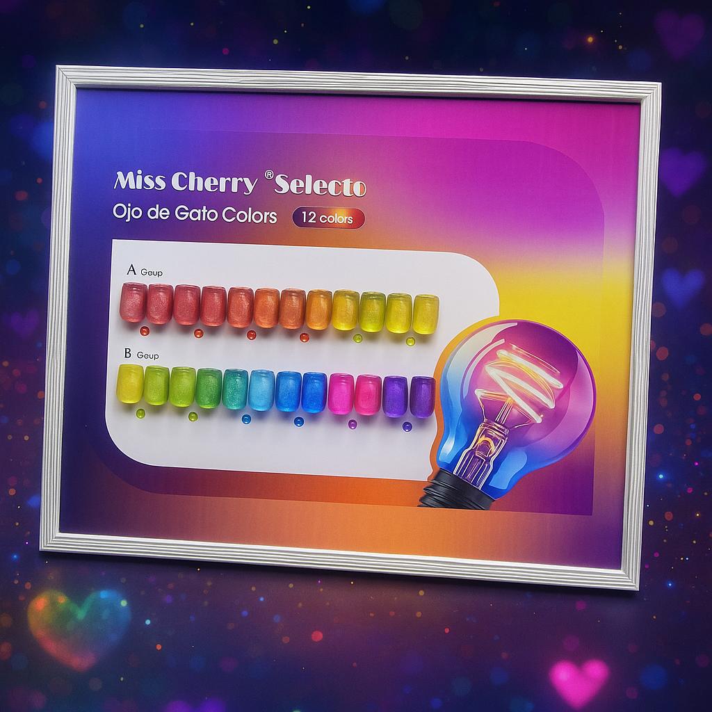 Miss Cherry Gama Ojo de gato COLORS UV LED profesional uñas