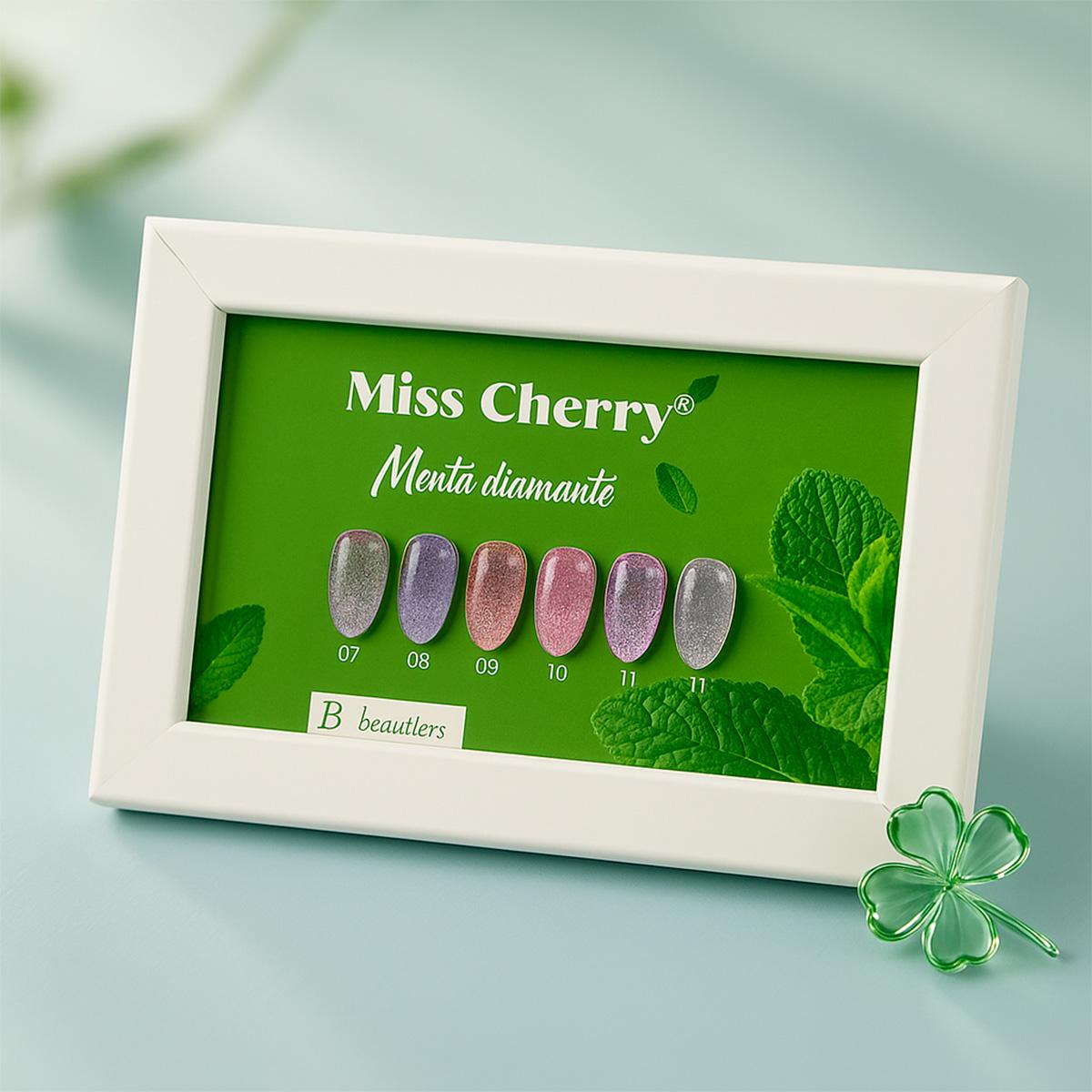 MISS CHERRY Gel MENTA DIAMANTE 6 pcs UV LED semipermanente profesional uñas