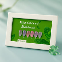 MISS CHERRY Gel MENTA DIAMANTE 6 pcs UV LED semipermanente profesional uñas
