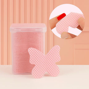 Miss Cherry Forma de Mariposa Toallitas limpiadoras sin pelusa rosa 200pz