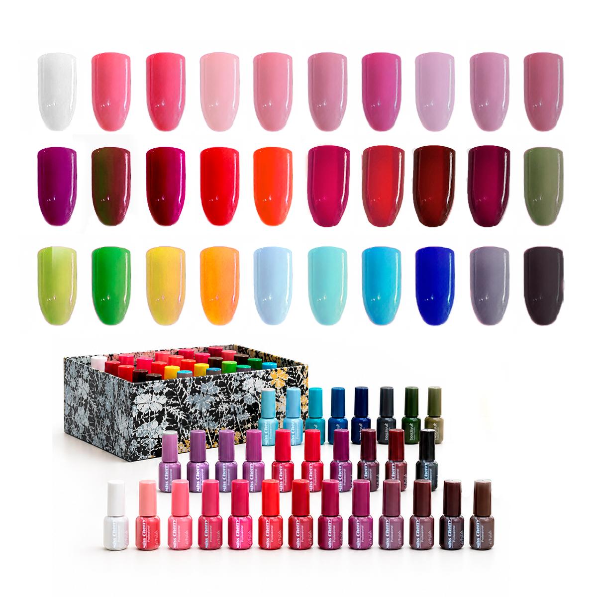 MISS CHERRY Gel esmalte semipermanente para uñas Uv Led GAMA DE 30 PZS
