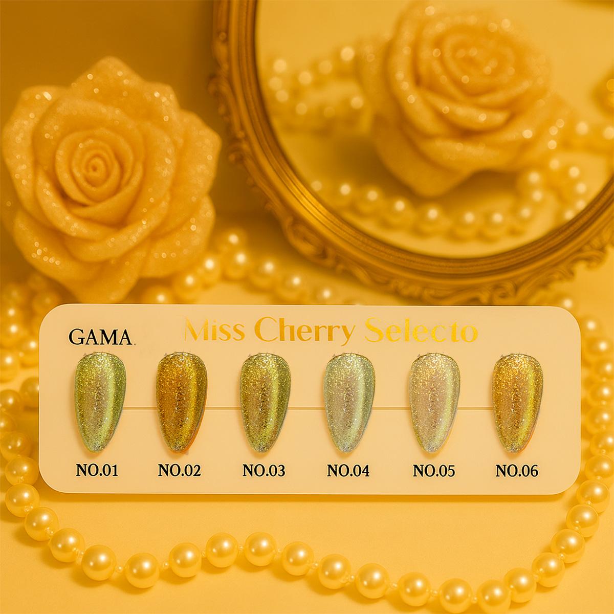 Miss Cherry Efecto ojo de gato Gama Esencia de oro UV LED Profesional 6pzas