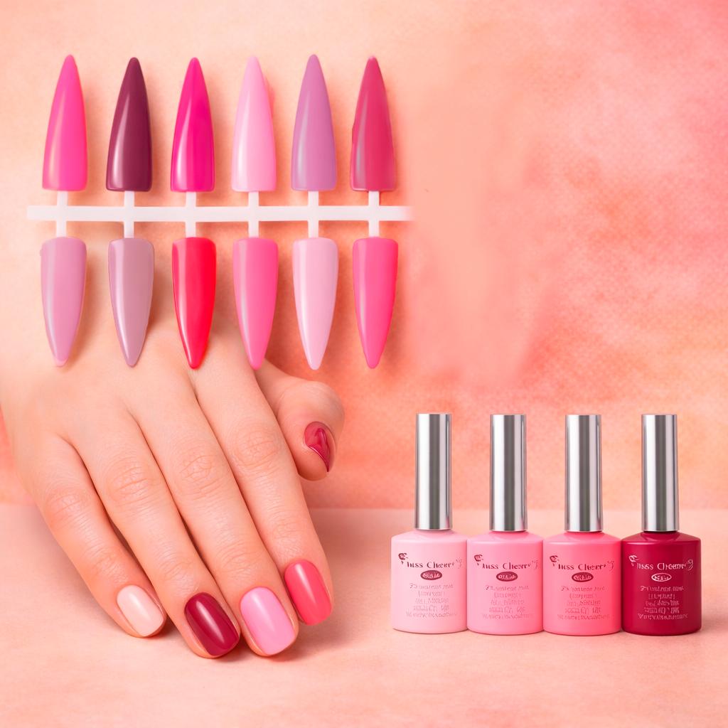 Miss Cherry Gama de 12 piezas Gel semipermanente Multicolor para uñas UV-Led