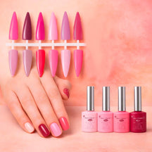 Miss Cherry Gama de 12 piezas Gel semipermanente Multicolor para uñas UV-Led