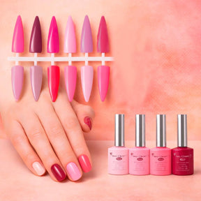 Miss Cherry Gama de 12 piezas Gel semipermanente Multicolor para uñas UV-Led