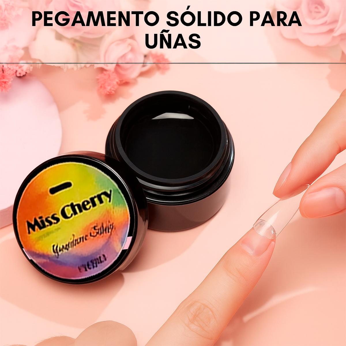 Miss Cherry Pegamento Solido GEL UV/LED uñas sof Gel 6 Piezas de 5ml cada una
