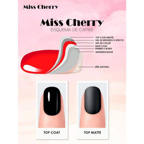Miss Cherry Ojo de gato de ASTRAL 6 pcs gel semipermanente con efecto profesional manicura
