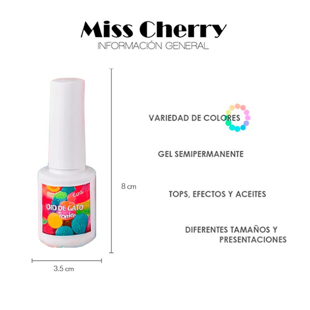 Miss Cherry Gel Esmalte Semipermanente para Uñas Ojo de Gato Suger 6 pzs 10 ml