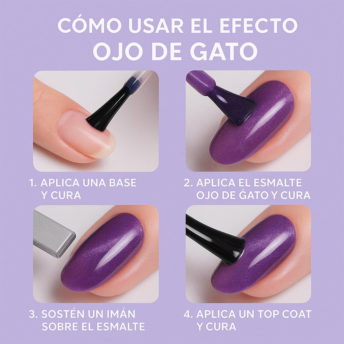 Miss Cherry Gama Ojo de Gato PARAISO Gel semipermanente, 10ml 6 pza arte en uñas profesional