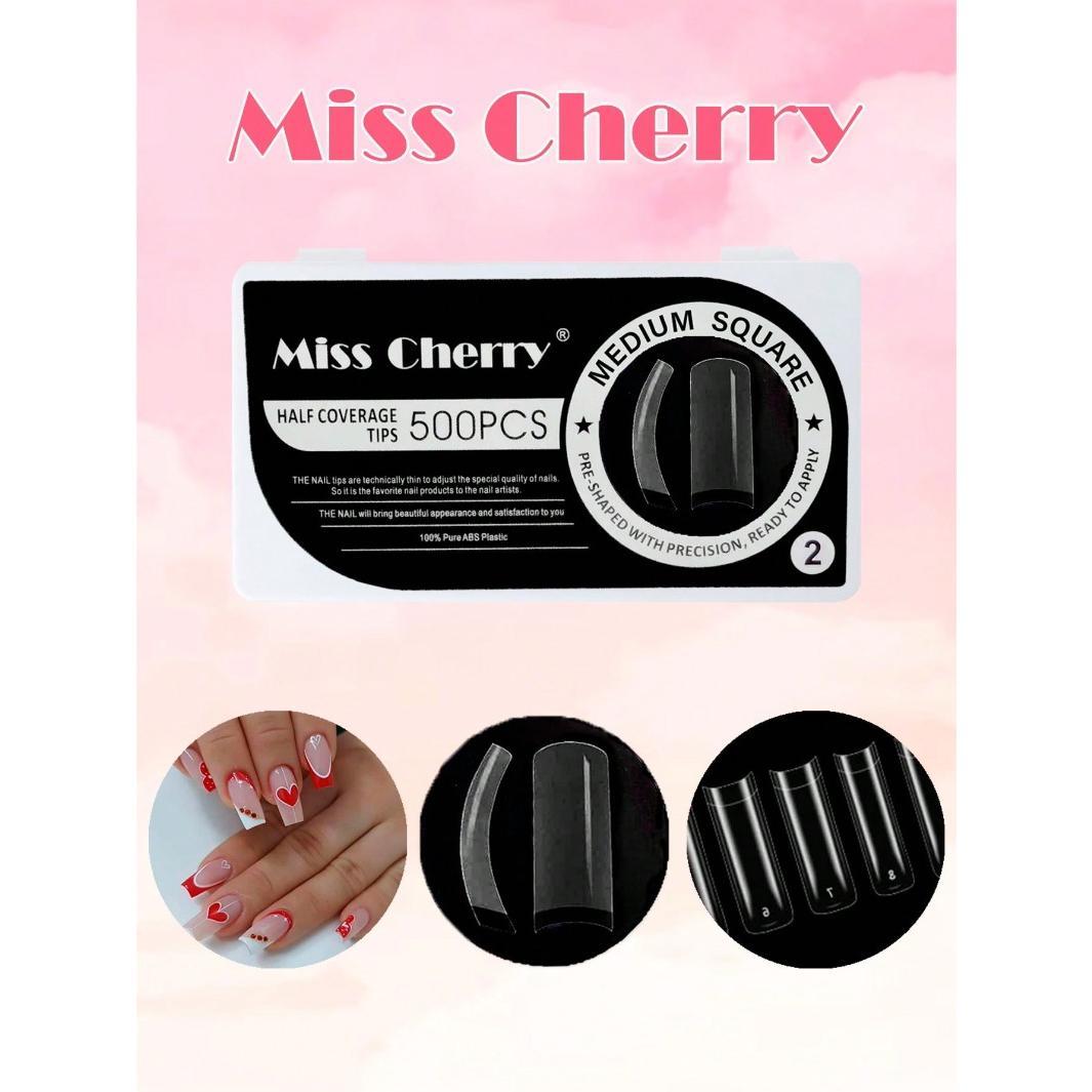 Miss Cherry Tips para el arte de las uñas acrilicas naturales 500 pcs
