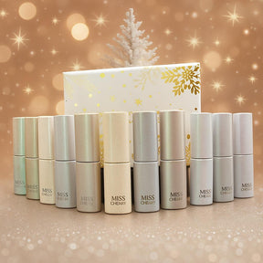 Miss Cherry Plata y Dorado Luz de nieve gama especial de Navidad manicura profesional de uñas UV LED