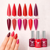 Miss Cherry Gama de 12 piezas Gel semipermanente Multicolor para uñas UV-Led