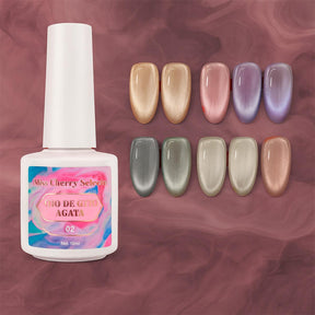 Miss Cherry Efecto ojo de gato Agatha gel semipermanente 10ml 6 Piezas