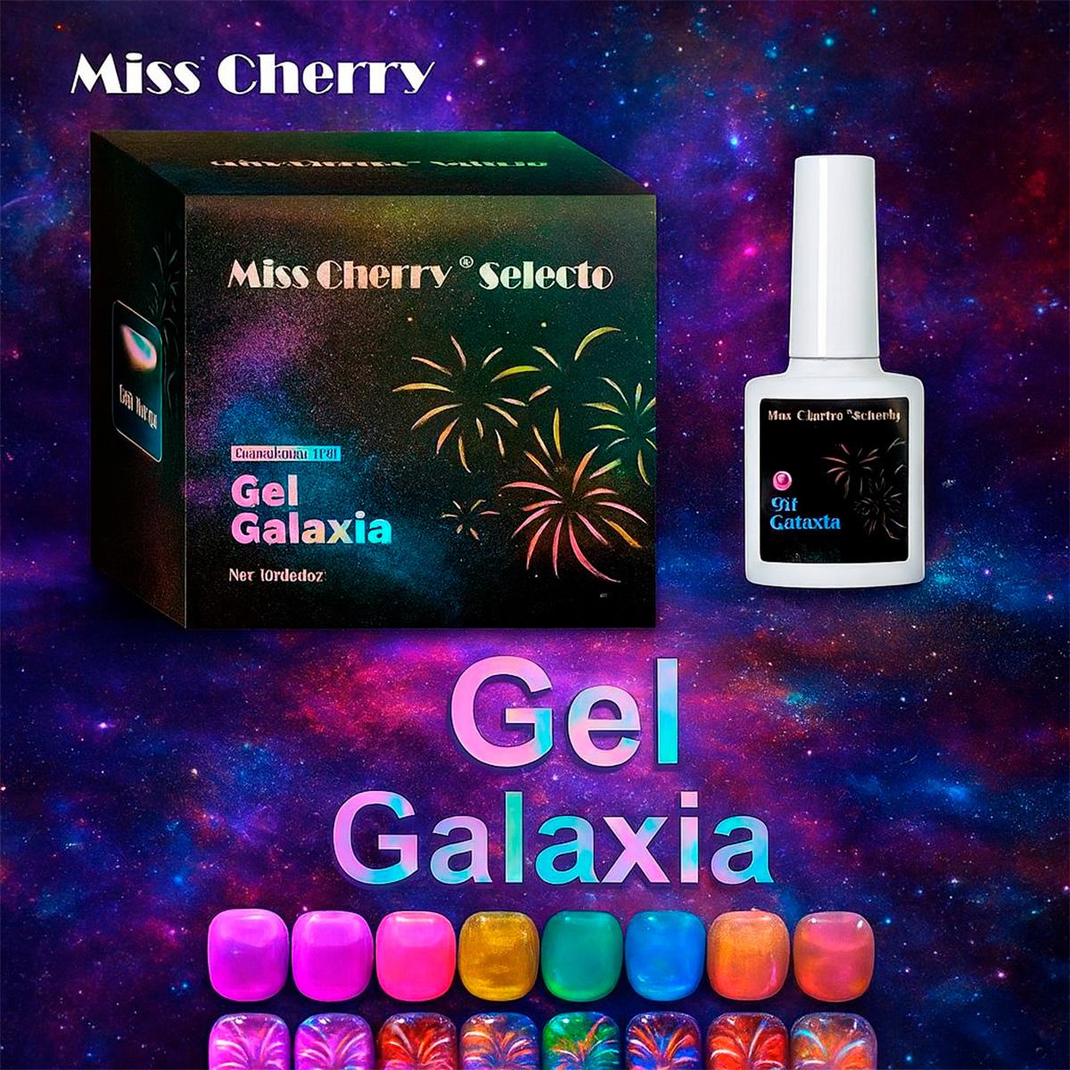 Miss Cherry Gama Galaxia Efecto ojo de gato gel semipermanente UV LED uñas manicura arte en uñas
