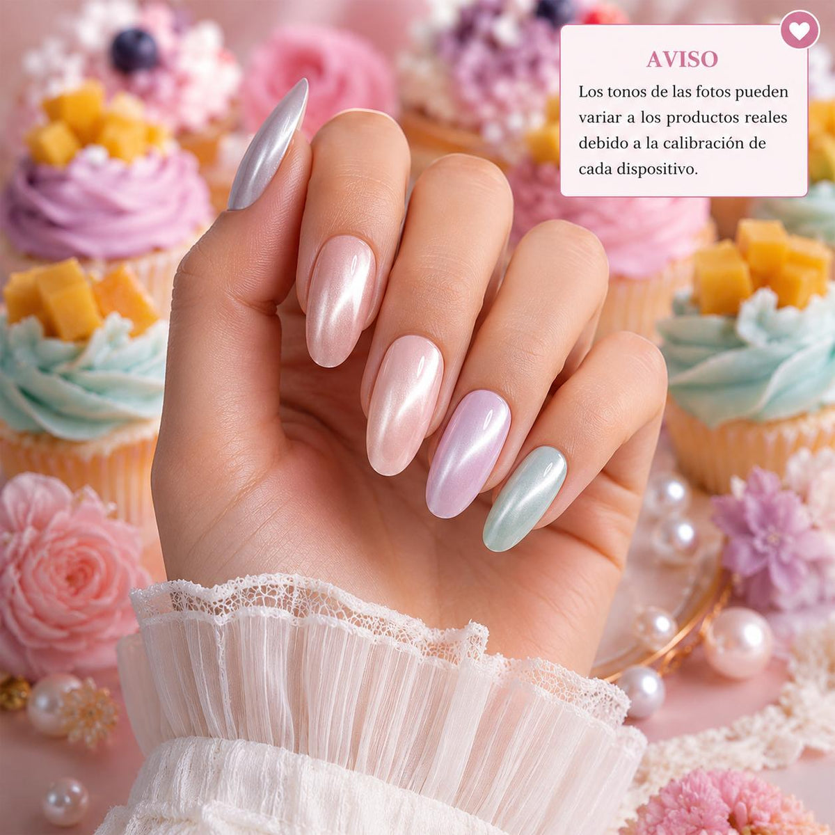 Miss Cherry Ojo de gato Cupcakes esmalte efecto uñas semipermanente