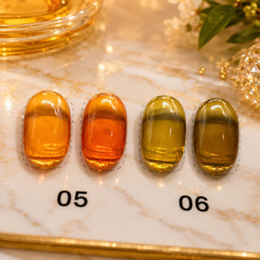 Miss Cherry  Esmalte  MIEL  Vitral Transparente 10ml 6 Piezas gel semipermanente UV LED profesional Nails manicura uñas
