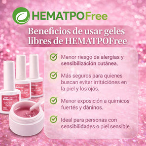 HEMATPOFree Miss Cherry Gama 6pz ojo de gato zafiro efecto uñas gel
