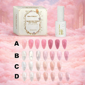 HEMATPOFREE MISS CHERRY Gel esmalte semipermanente para uñas Uv Led BASE MULTIUSO SOFT STRONG 6 pcs