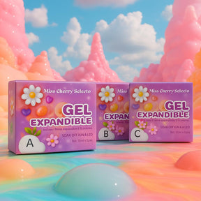 Miss Chery Gel Expandible Incluye 1 base espandible y 5 colores profesionales gama para manicura en uñas UV LED