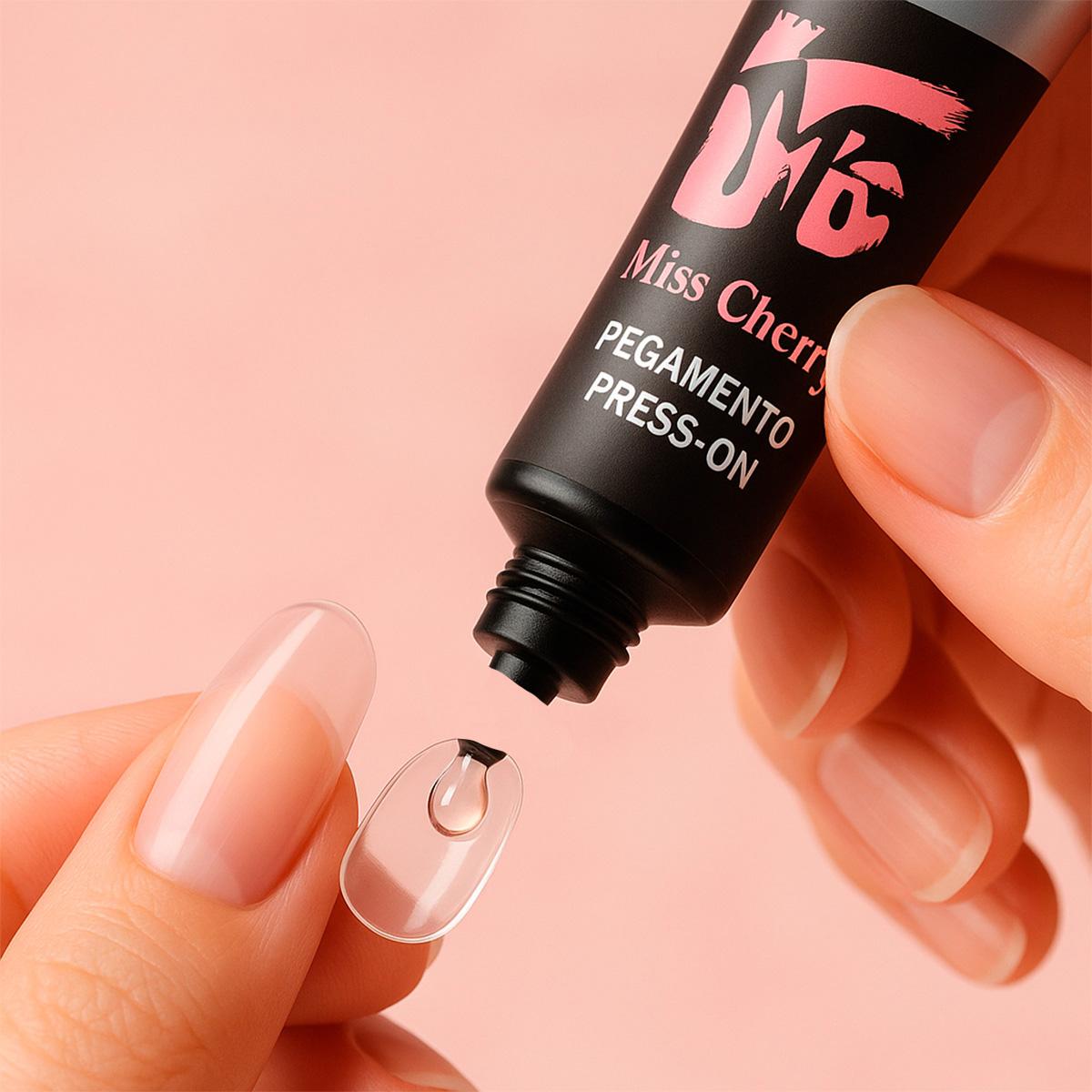 Miss Cherry Pegamento Press On 1 Pieza Pegamento Solido Para Uñas