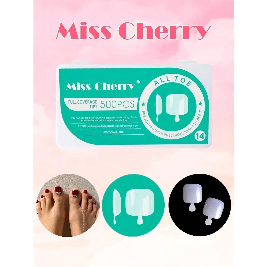 Miss Cherry Tips para el arte de las uñas acrilicas naturales 500 pcs