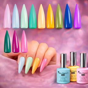 Miss Cherry Gama de 12 piezas Gel semipermanente Multicolor para uñas UV-Led