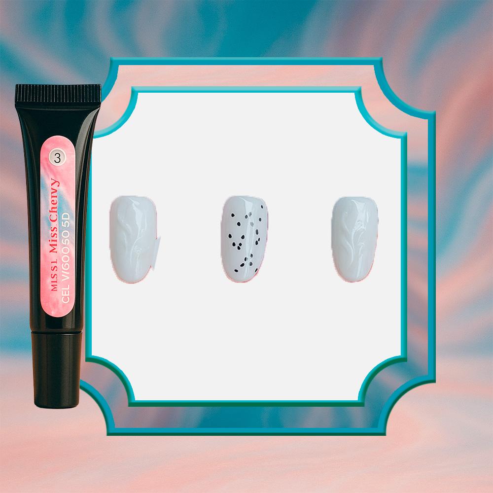 Miss Cherry Gel Esmalte Semipermanente para Uñas Gel Viscoso 5D