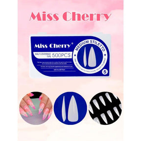 Miss Cherry Tips para el arte de las uñas acrilicas naturales 500 pcs