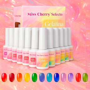 Miss Cherry Gama Gelatina 12 piezas 10ml gel semipermanente UV LED uñas manicura ART NAIL