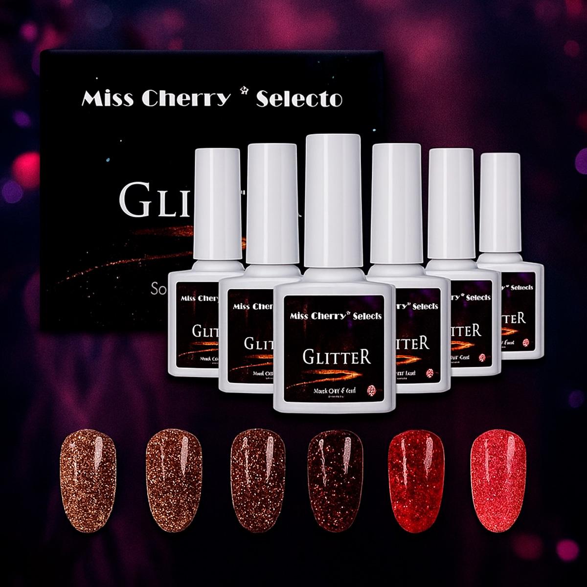 Miss Cherry Gama GLITTER gel semi permanente UV LED