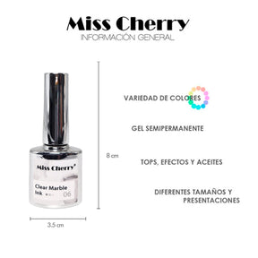 Miss Cherry Clear  EFECTO Blooming gel semipermanente con efecto uñas UV/LED