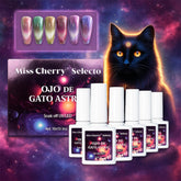 Miss Cherry Ojo de gato de ASTRAL 6 pcs gel semipermanente con efecto profesional manicura