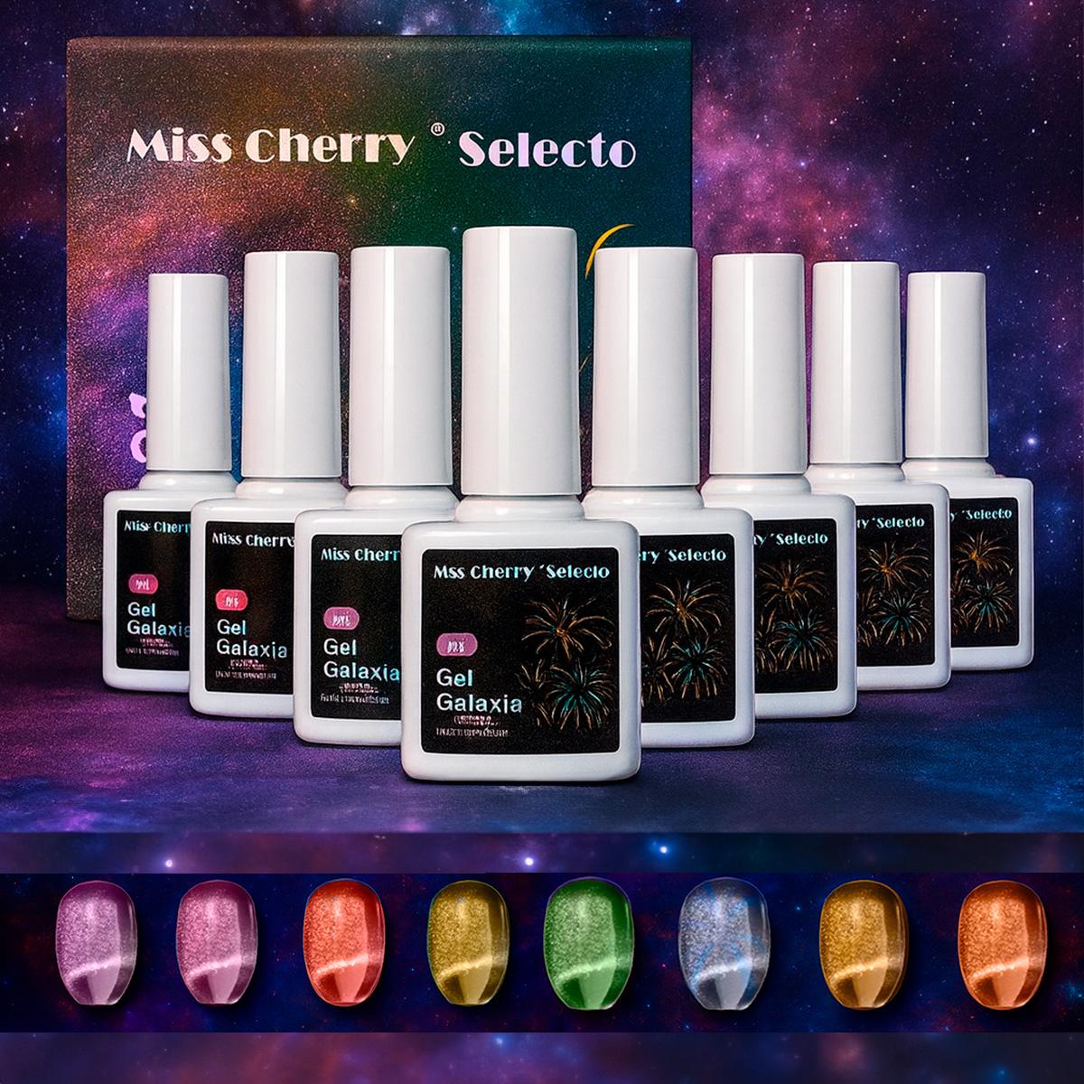 Miss Cherry Gama Galaxia Efecto ojo de gato gel semipermanente UV LED uñas manicura arte en uñas