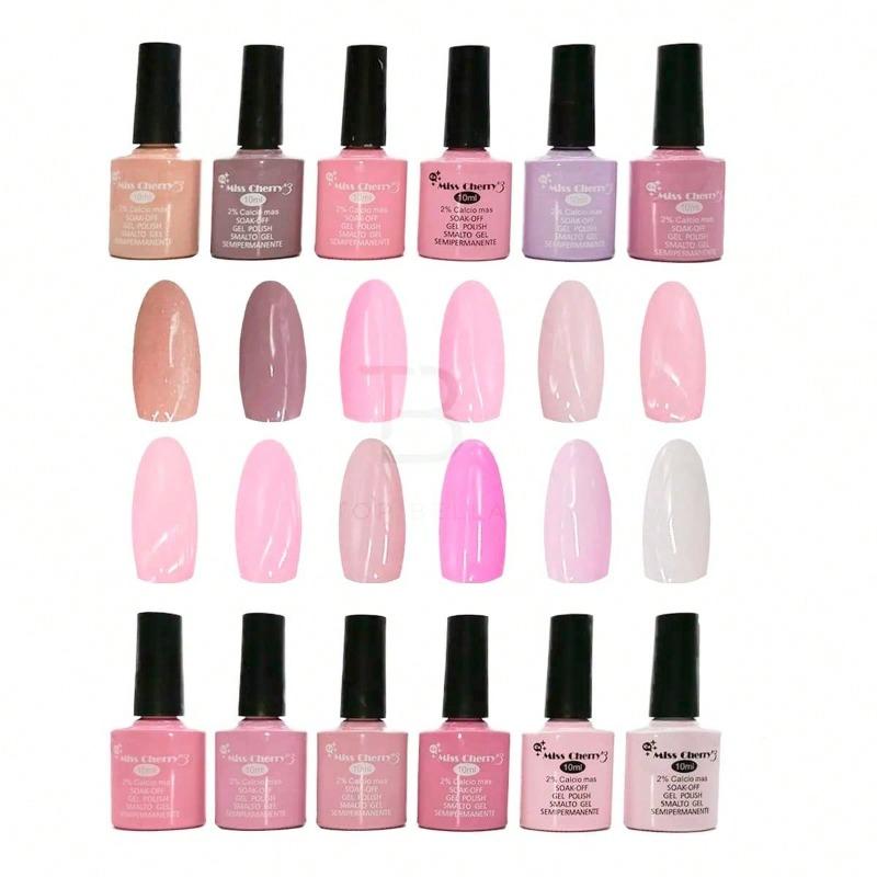 MISS CHERRY Gel esmalte semipermanente para uñas Uv Led GAMA B1 12 pcs