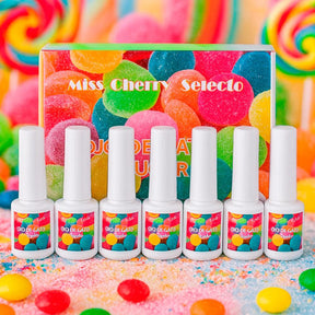 Miss Cherry Gel Esmalte Semipermanente para Uñas Ojo de Gato Suger 6 pzs 10 ml