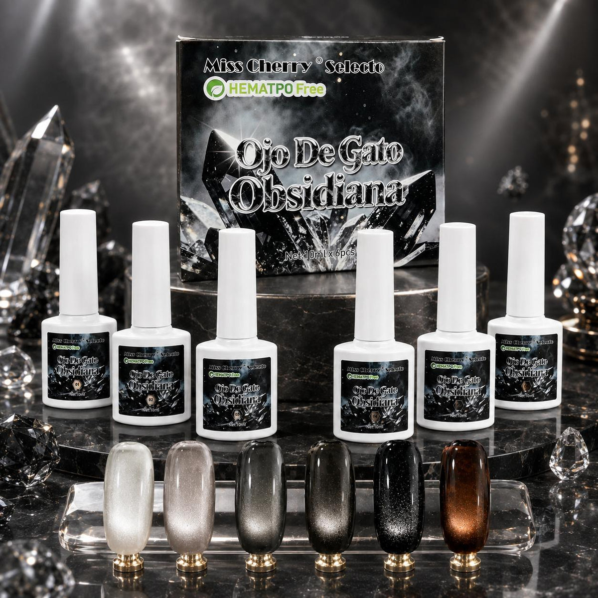 Miss Cherry Gel Semipermanente Gama Ojo de Obsidiana