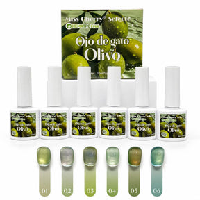 Miss Cherry Gel Semipermanente Gama Ojo de Gato Olivo