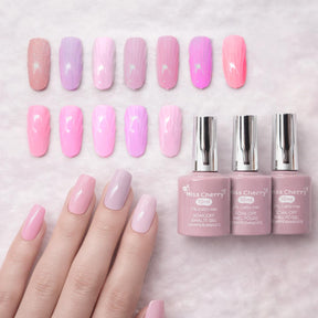 Miss Cherry Gama de 12 piezas Gel semipermanente Multicolor para uñas UV-Led
