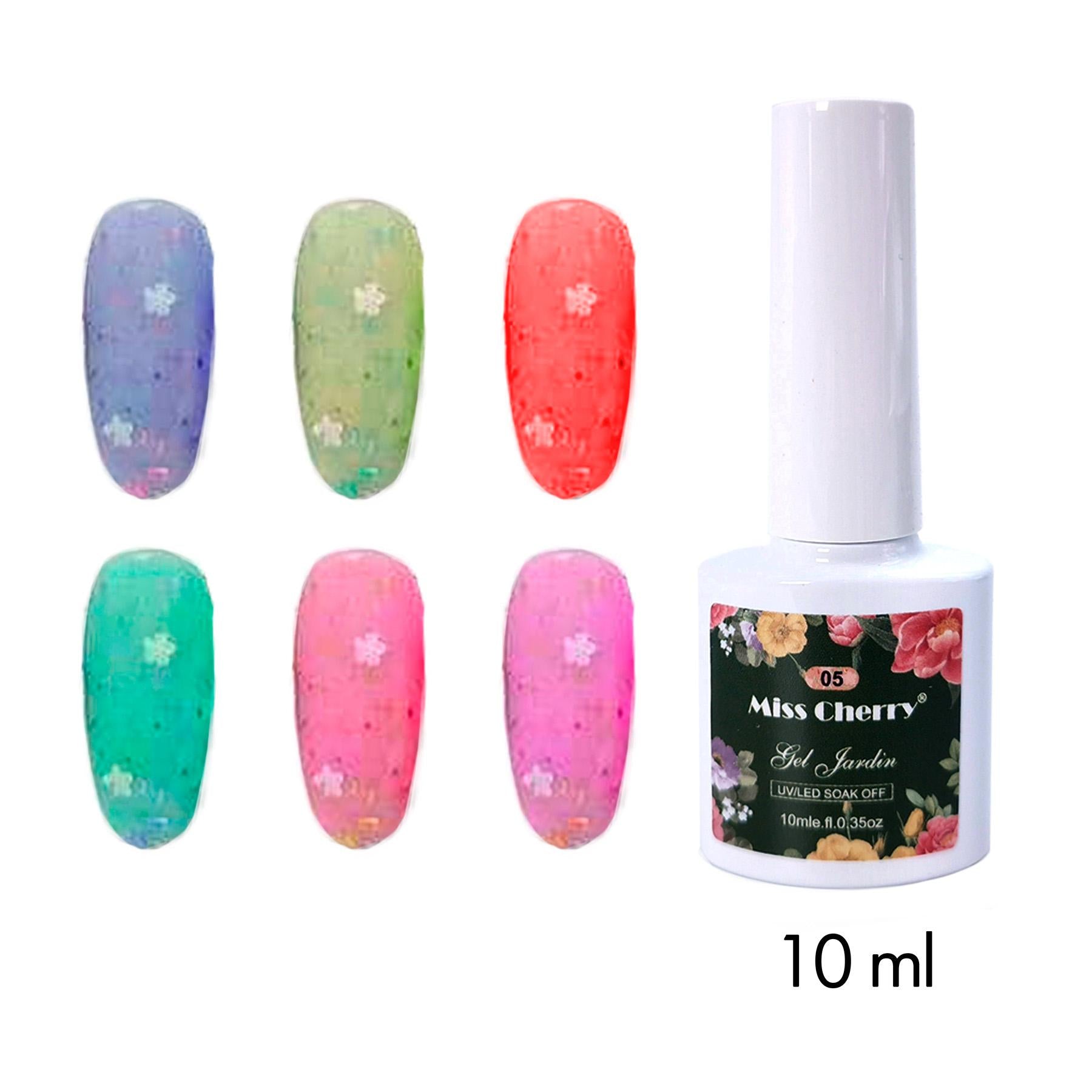 Miss Cherry Gel Jardin UV/Led Esmalte para Uñas 10 ml 6 pzs