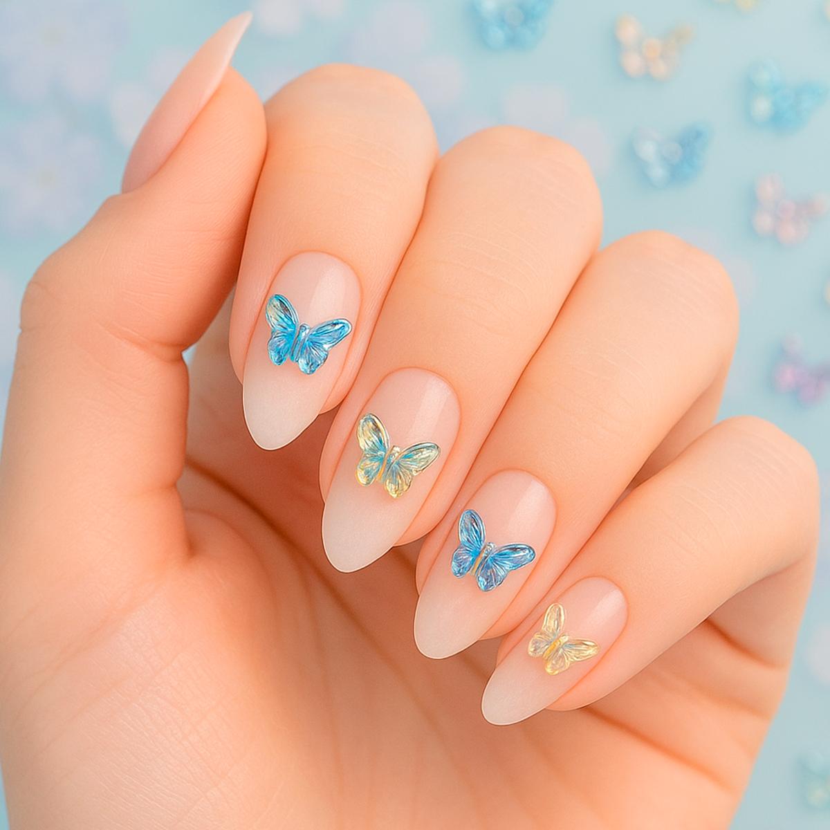 Miss Cherry Mariposa Decoracion De Uñas Acrílica 3d Uñas Arte Diy Kit