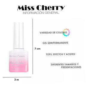 Miss Cherry Rubber Pastel 12p Gel semipermanente UV LED nail uñas manicura