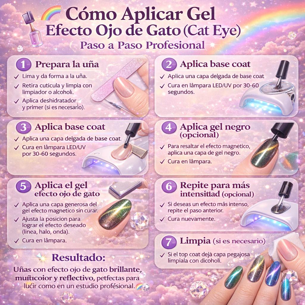 Miss Cherry DIAMANTE ARCOIRIS 6 pcs gama profesional para uñas UV LED gel semipermanente