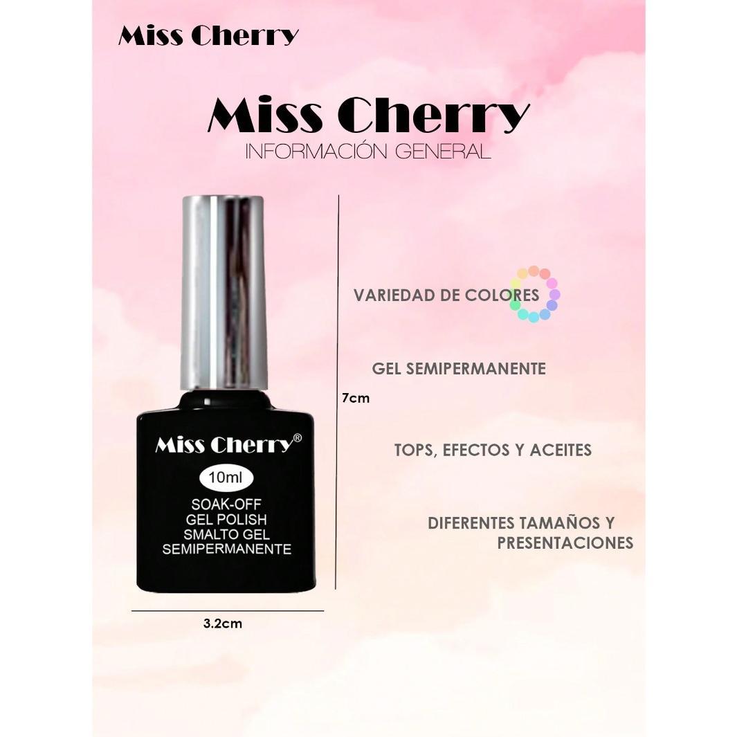 MISS CHERRY Gel esmalte semipermanente para uñas Uv Led Gama MENTA DIAMANTE 6 pcs