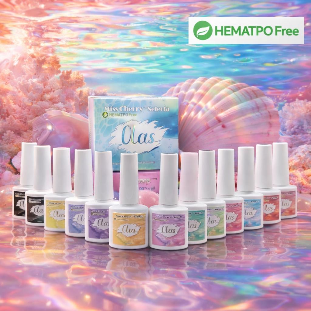 Miss Cherry Gama OLas gel UV LED profesional 12 pz manicura uñas gel TPO FREE