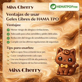 Miss Cherry Gato chocolate efecto ojo de gato uñas gel esmalte semipermanente