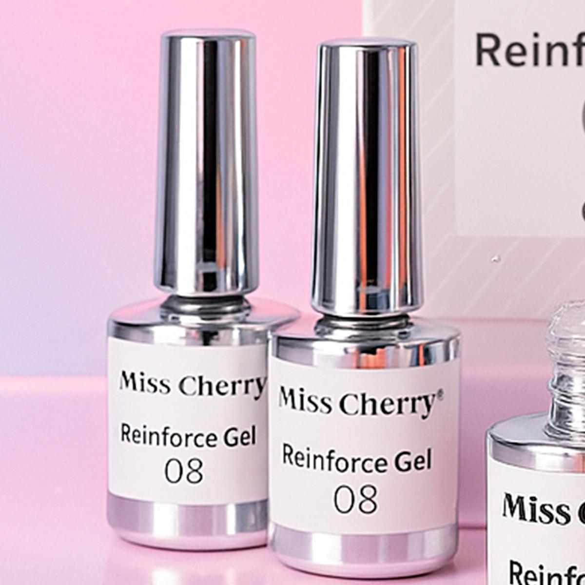 Miss Cherry Reinforce Gel Base ideal para nivelar reforzar y fortalezer uñas Gel profeional UV LED