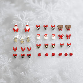 Miss Cherry Set de Adornos Navideños set de 3 Estuches de Charms de Resina Uñas Decoraciones Festivas Accesorios