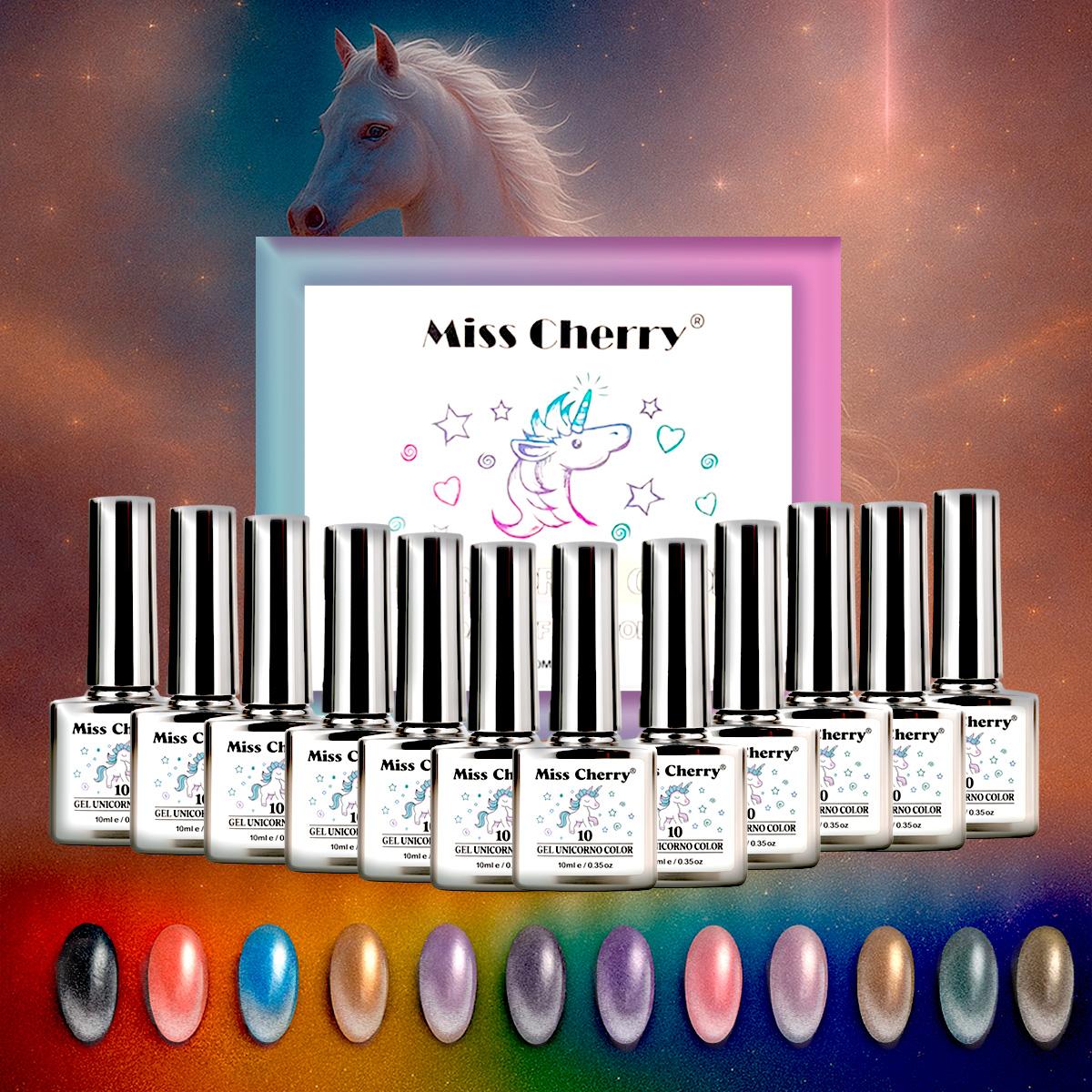 Miss Cherry Gel Unicornio LASER Efecto ojo de gato semipermanente UV/LED para uñas manicura