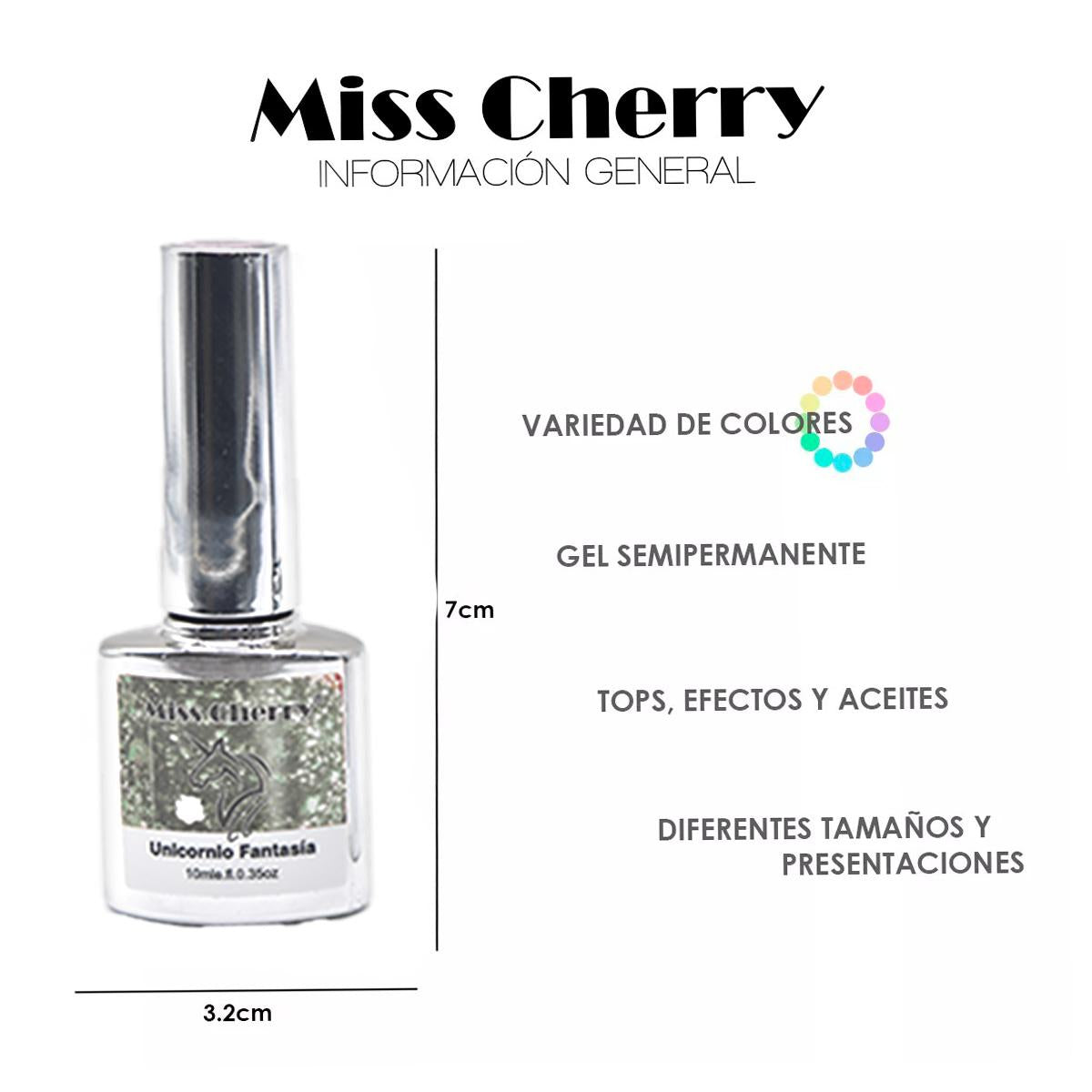 Miss Cherry Gel Unicornio Fantasia UV/LED para uñas semipermanente